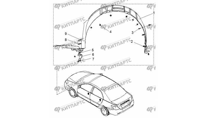 Локер передний левый BYD F3 (F3R)