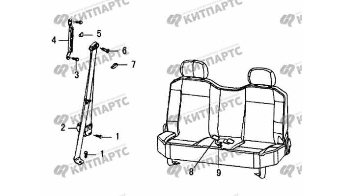 Ремень безопасности задний Great Wall